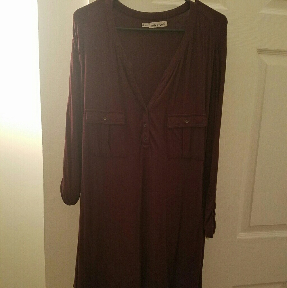 Burgundy tunic